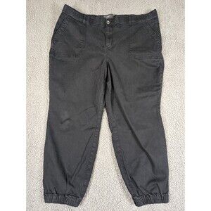 Torrid Joggers Women's 24 Black Flex Waistband Stretch Ankle Zippers